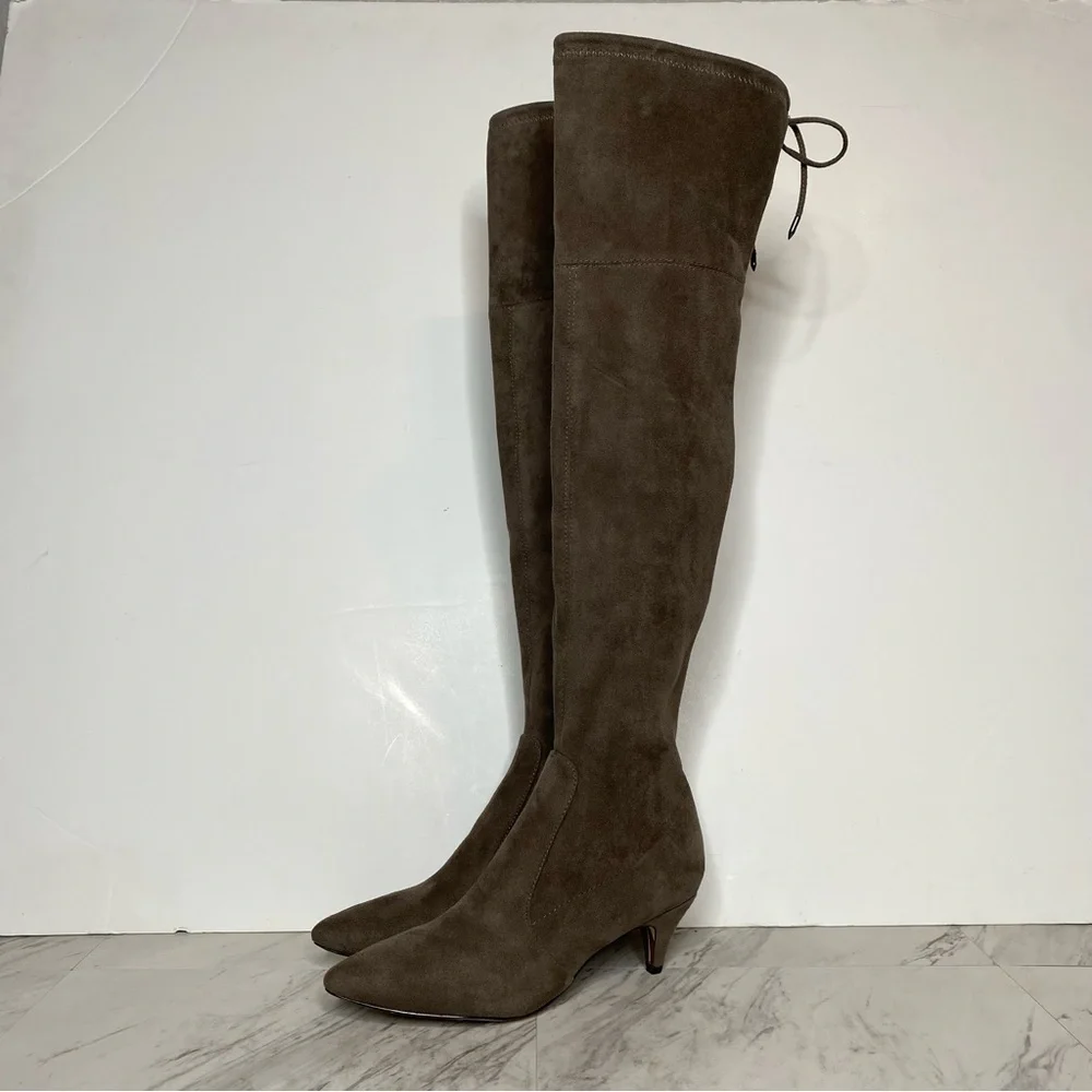 Sam Edelman Kristie Steel Grey Over the Knee Boot 6.5